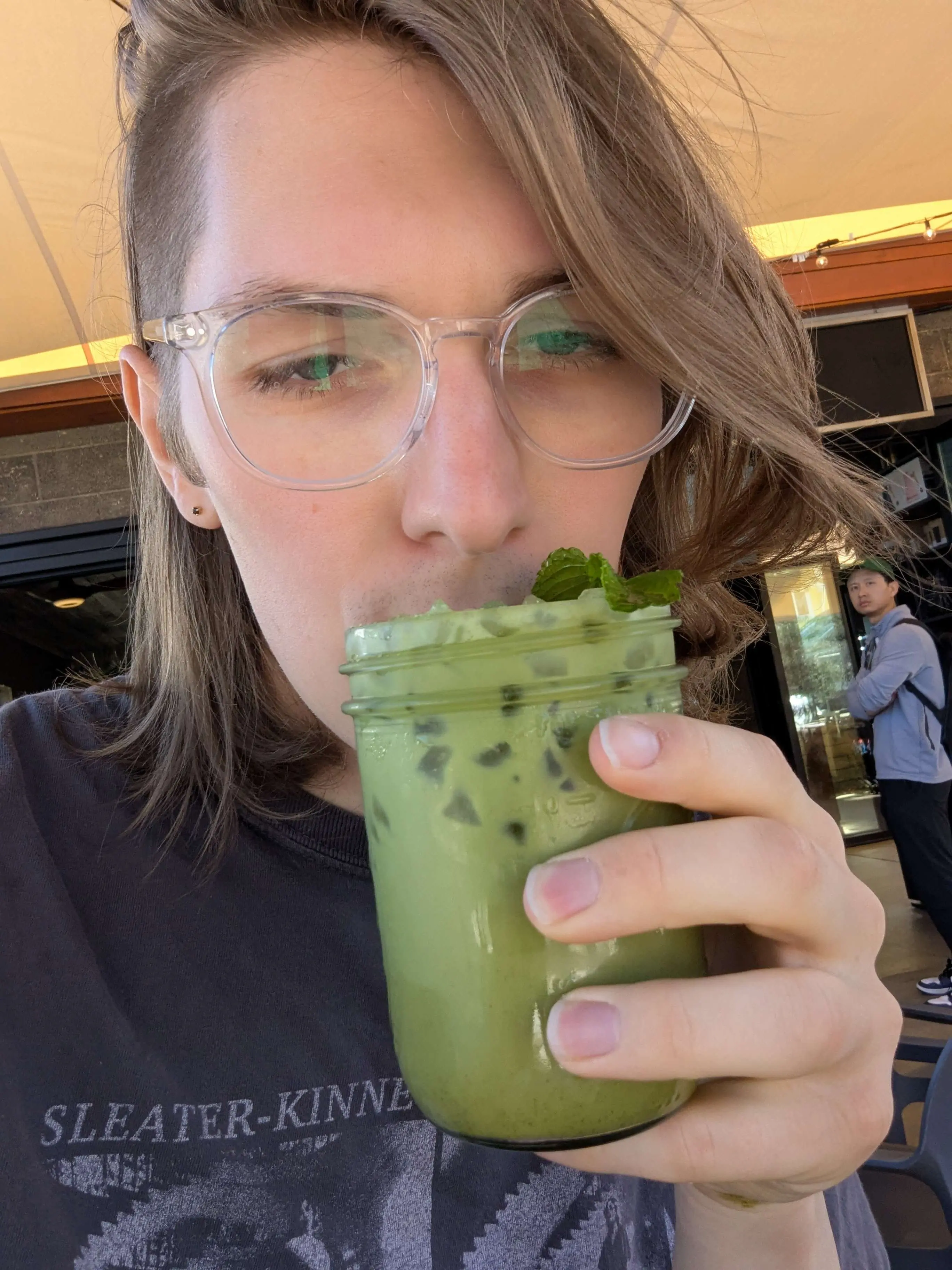 Gen sipping that FREAKY matcha latte with MINT???