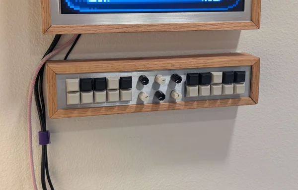 Completed unit next to example parts